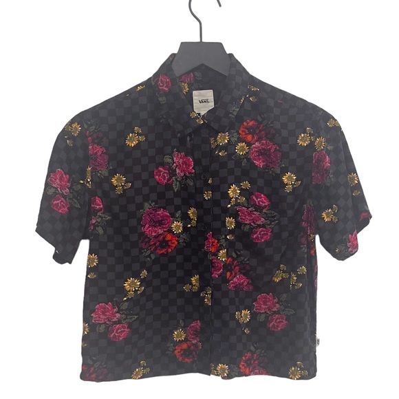 Vans Botanical Checkered Crop Button Shirt - Picture 4 of 9